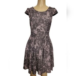 Betsy Johnson Black and Pink Lace Dress Goth Chruch Spring Size 6